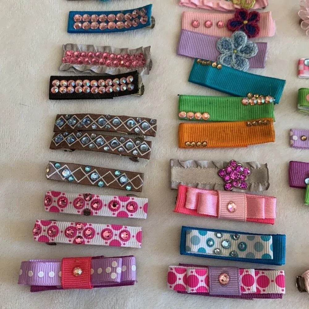 Girls Crystal Barrettes and Headbands